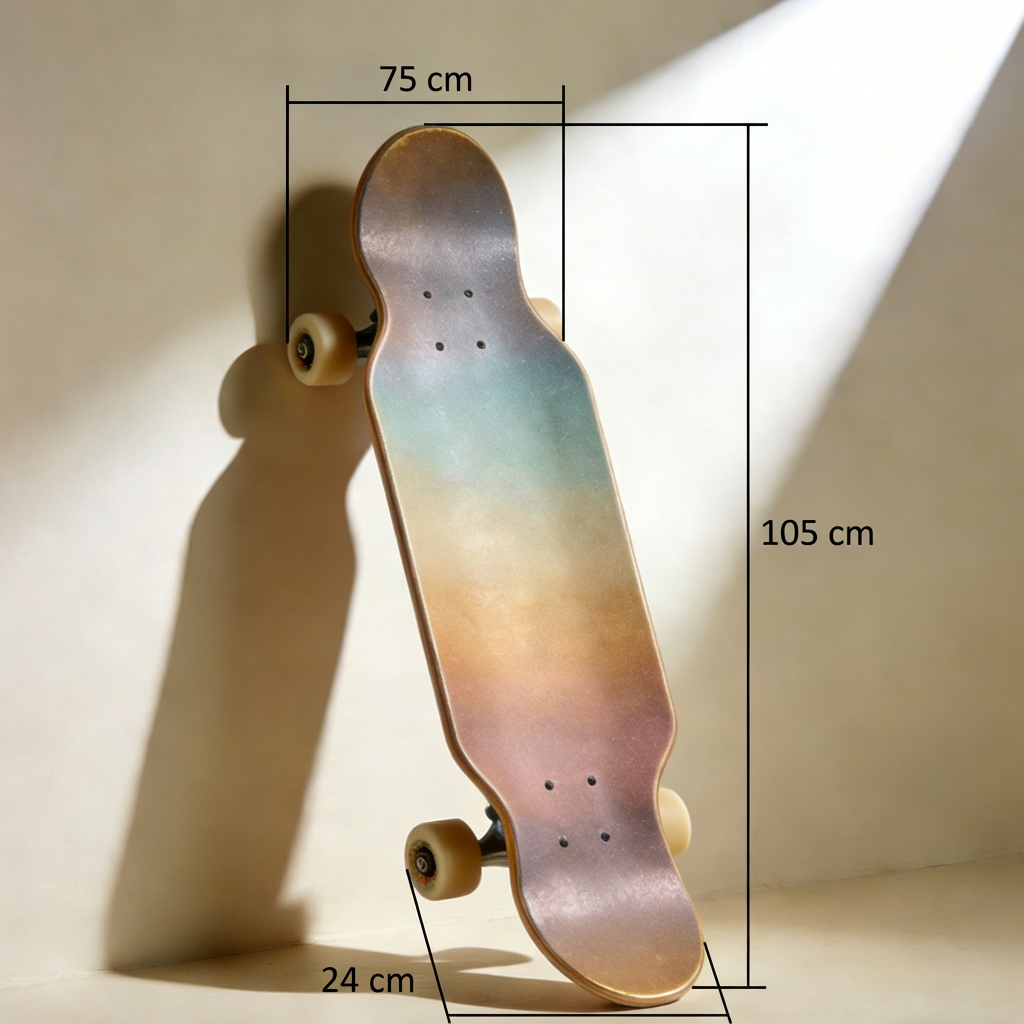 Patineta para principiantes en color azul sobre fondo blanco