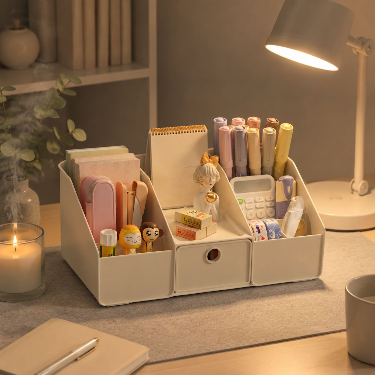 Ordentlicher Schminktisch mit Lippenstift Organizer