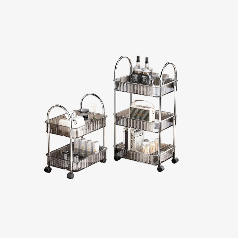 손잡이로 쉽게 이동 가능한 수납 선반