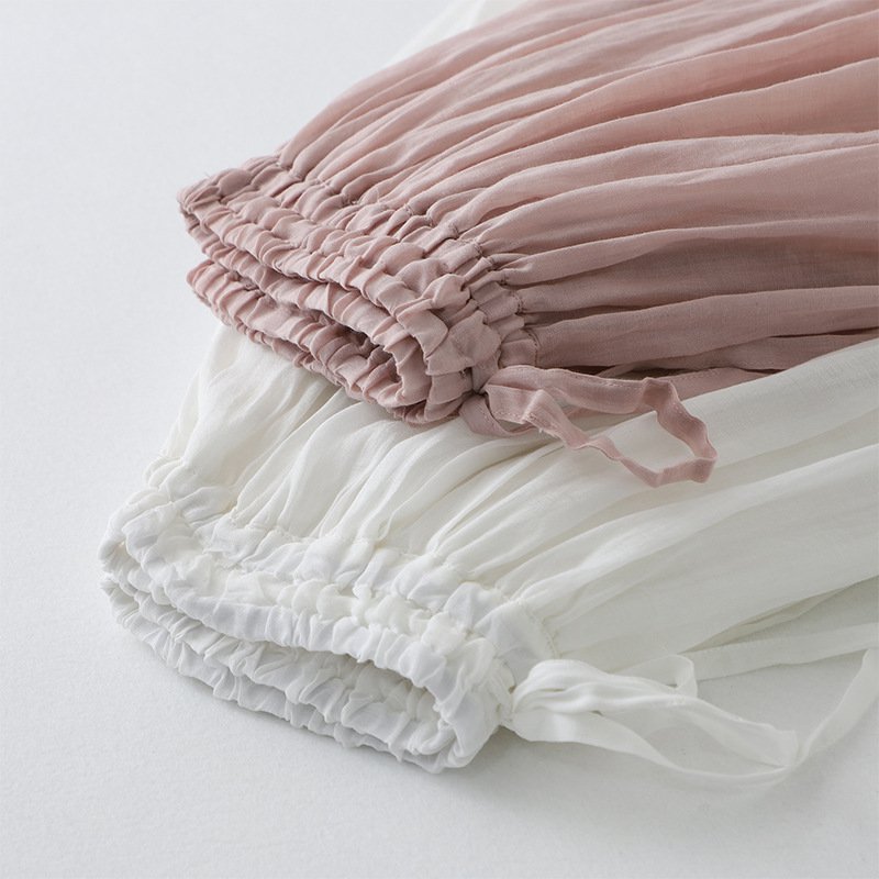 Linen Maxi Skirt with Elastic Waist