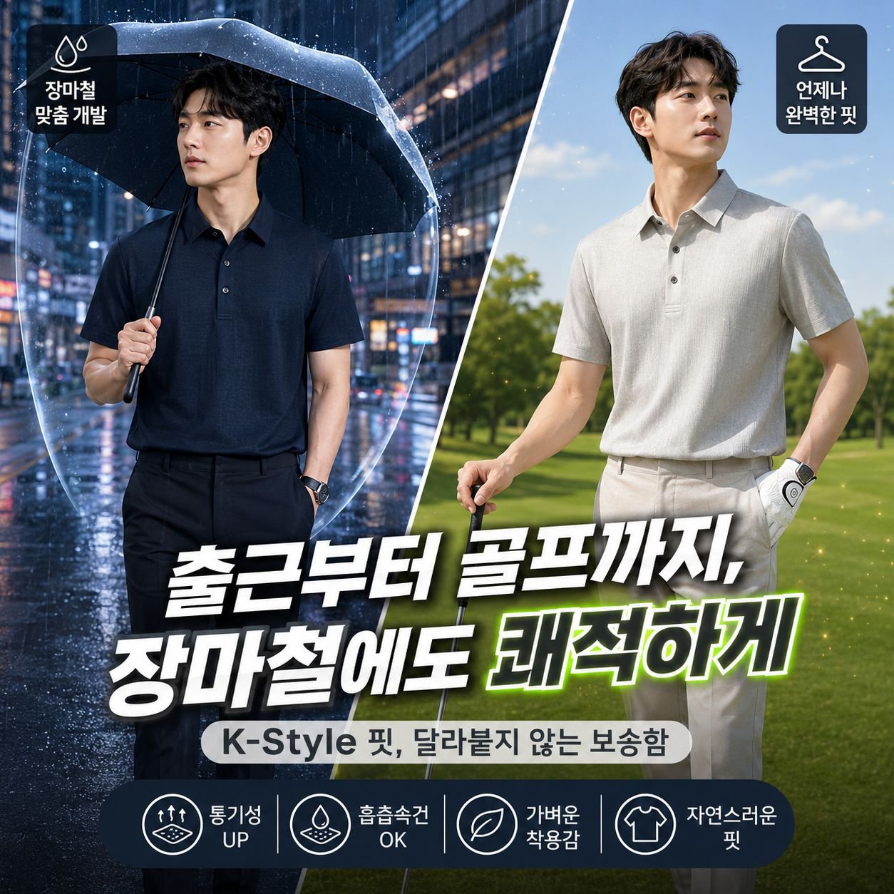 남성용 캐주얼 폴로셔츠