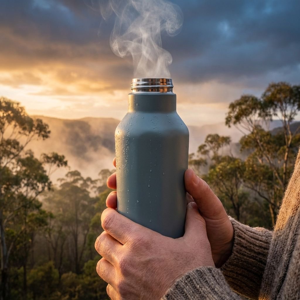 アウトドアスポーツ用ステンレス製断熱カップ