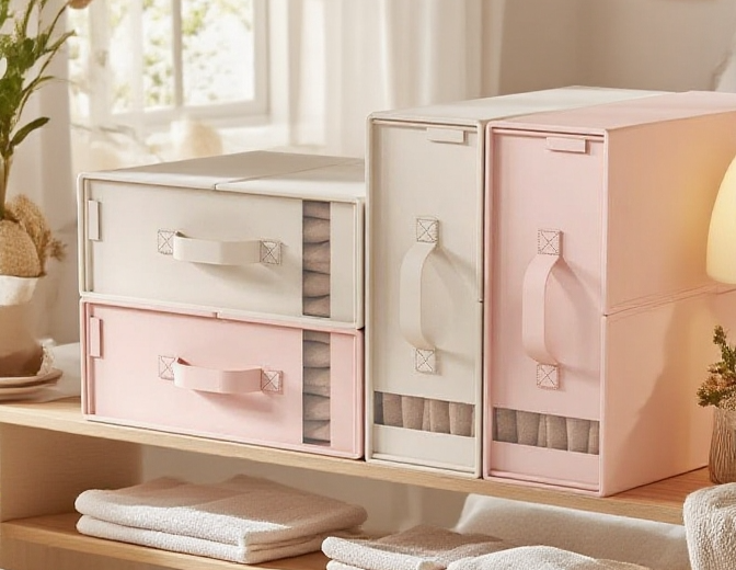 옷장이 깔끔하게 정리된 모습