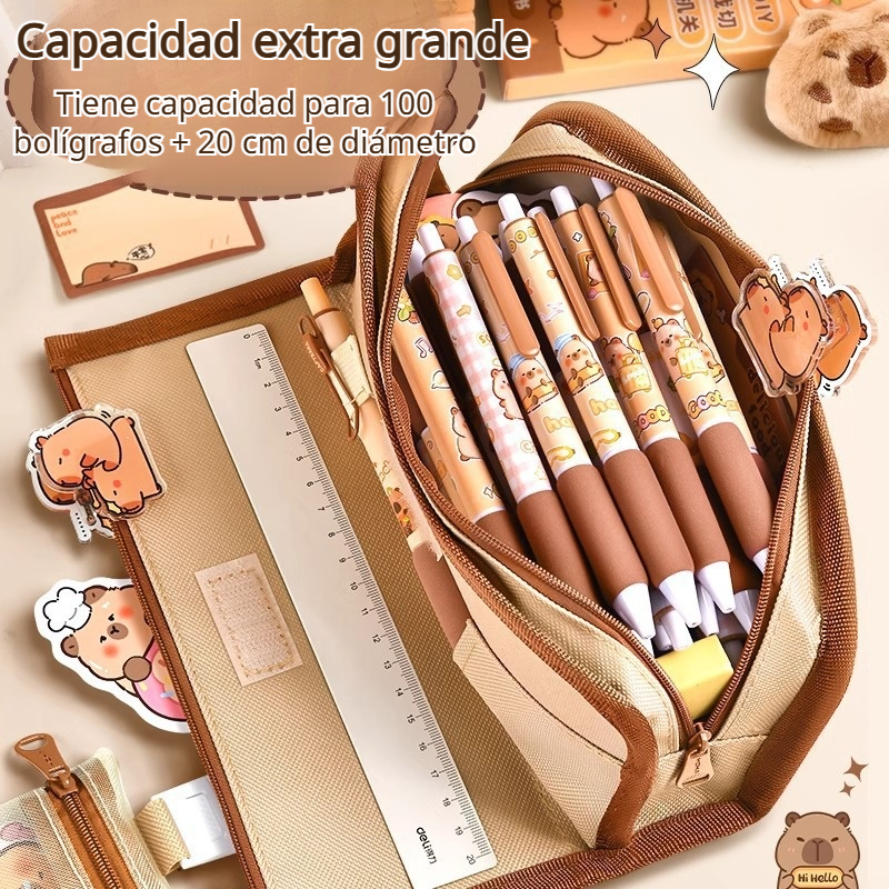 Estuche de lápices de gran capacidad para niños - Estuche creativo de papelería
