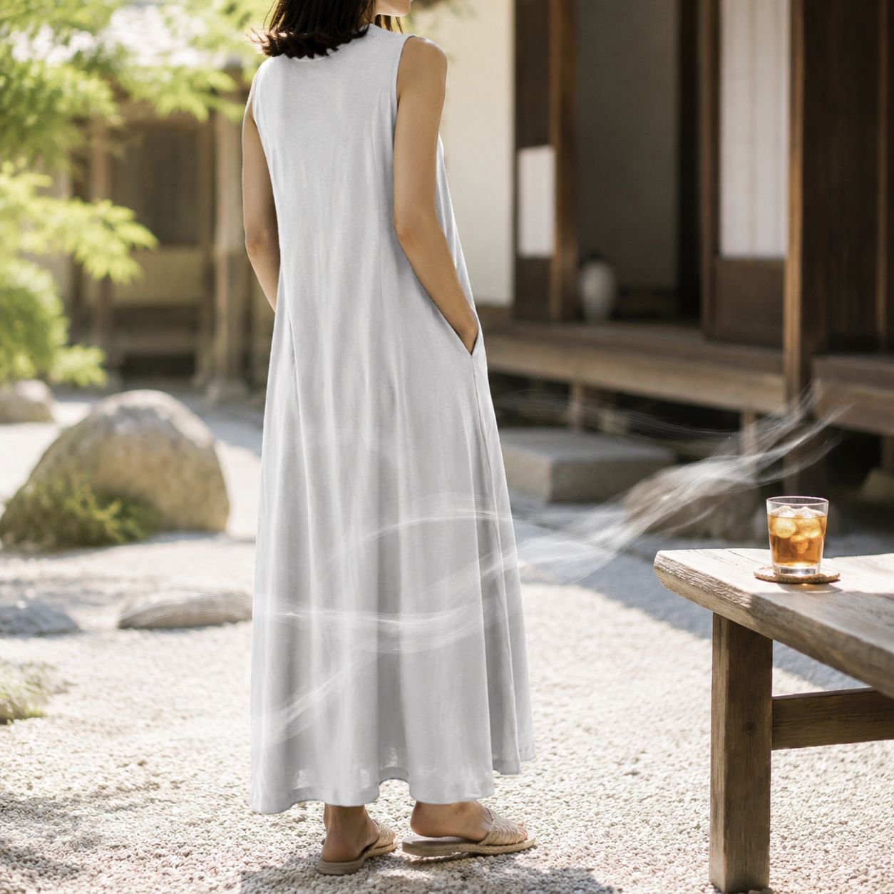 カジュアルで優しい快適ワンピース
