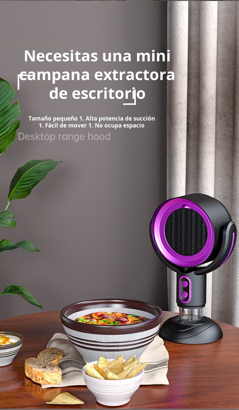 Extractor de humo eliminando vapores en un espacio pequeño