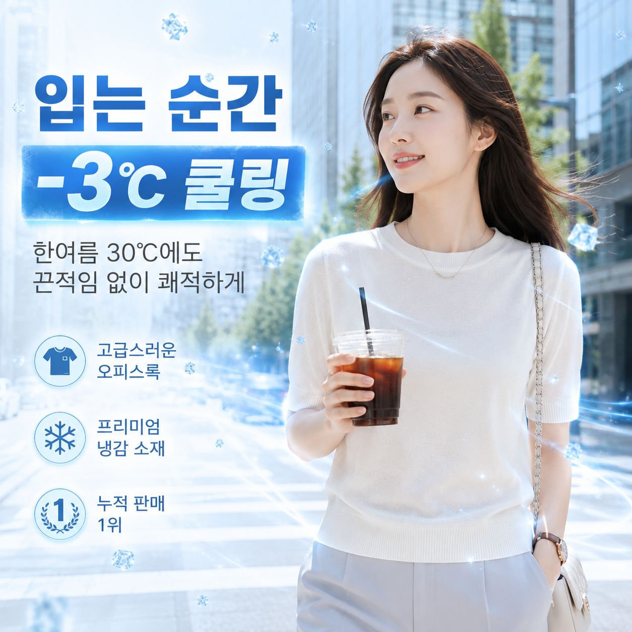 아이스 실크 니트 라운드넥 이너웨어