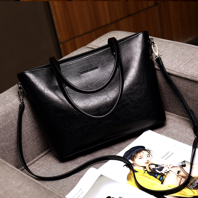 핸드메이드 오일레더 베이직 토트백