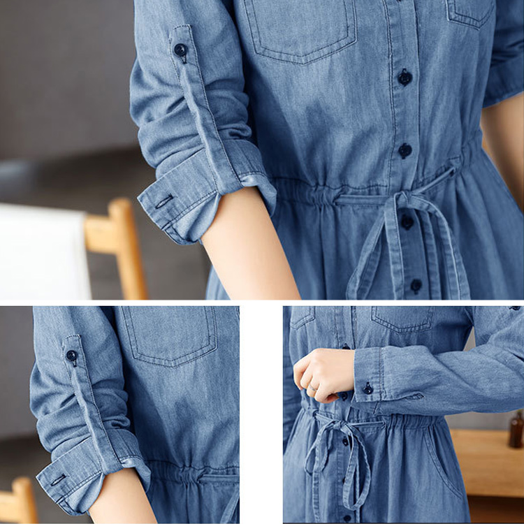 【デニムワンピース】高品質　低価格　エレガント　デニムワンピース