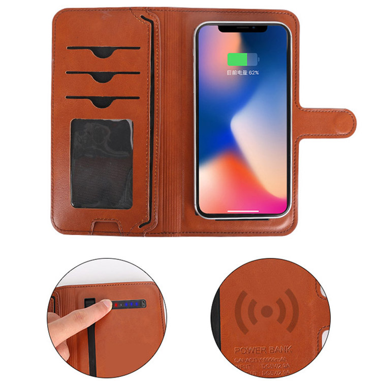 กระเป๋าเงินพร้อมพาวเวอร์แบงค์ชาร์จไฟแบบไร้สาย