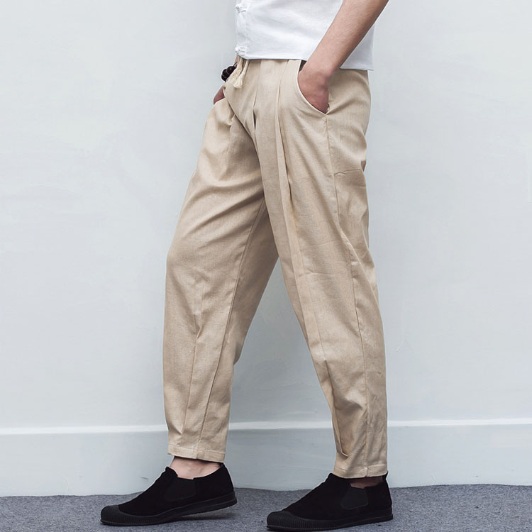 【綿麻ストレッチカジュアルパンツ】品と爽やかさ漂う絶妙な丈感！