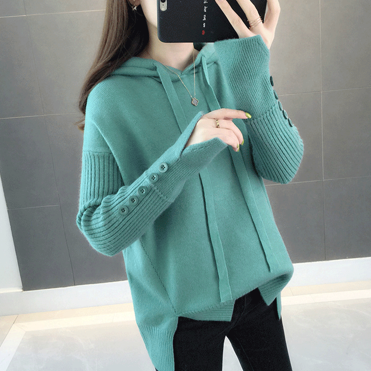 เสื้อถักทรงหลวม เข้าชุดง่าย สไตล์อ่อนหวาน