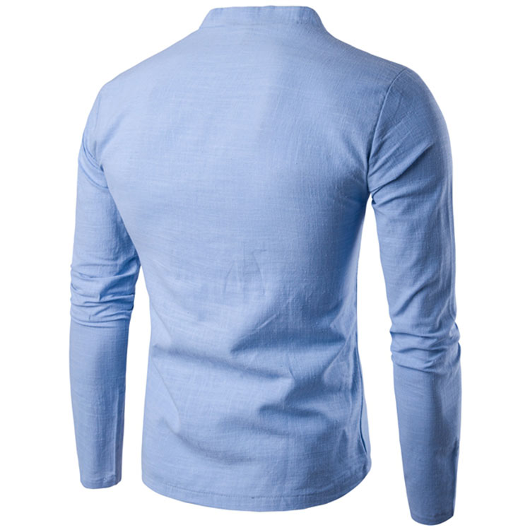 棉麻男士衬衫