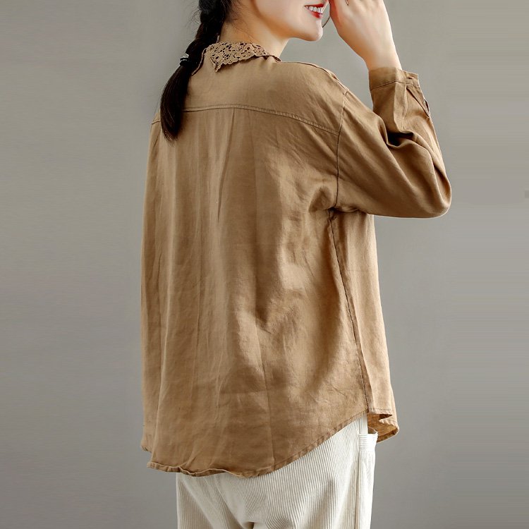 綿麻長袖シャツ