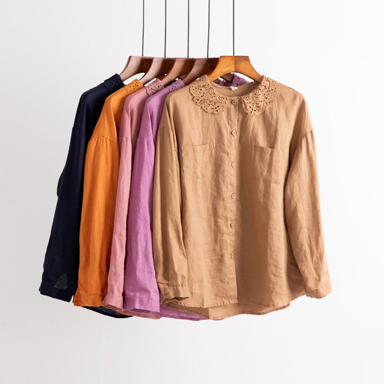 綿麻長袖シャツ