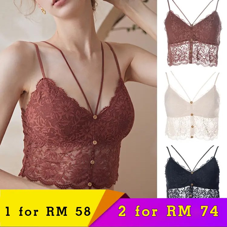 French ultra-thin gathered lace underwear