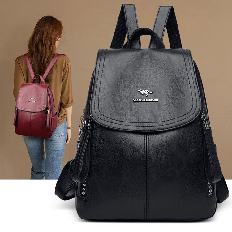 Leather backpack