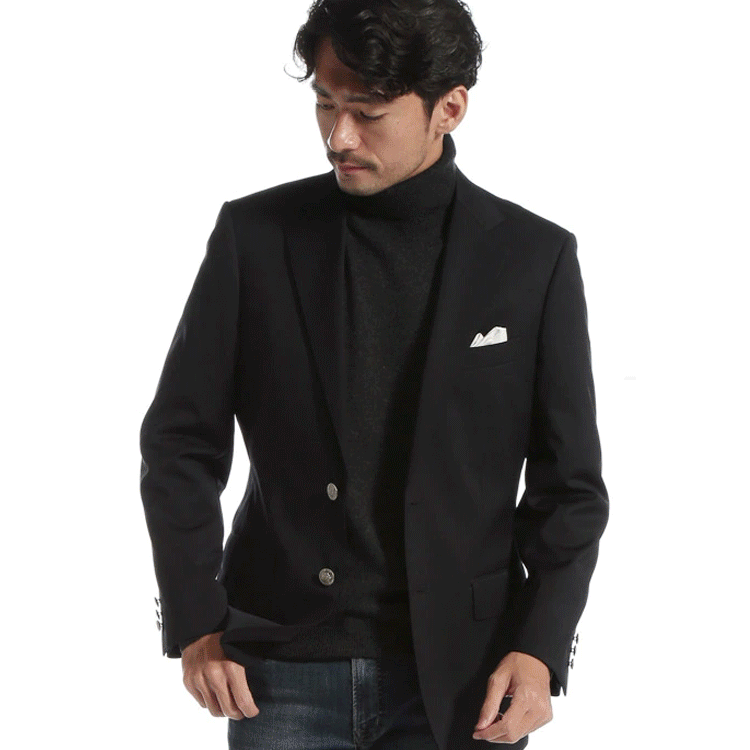 남성 캐시미어 하이넥 니트