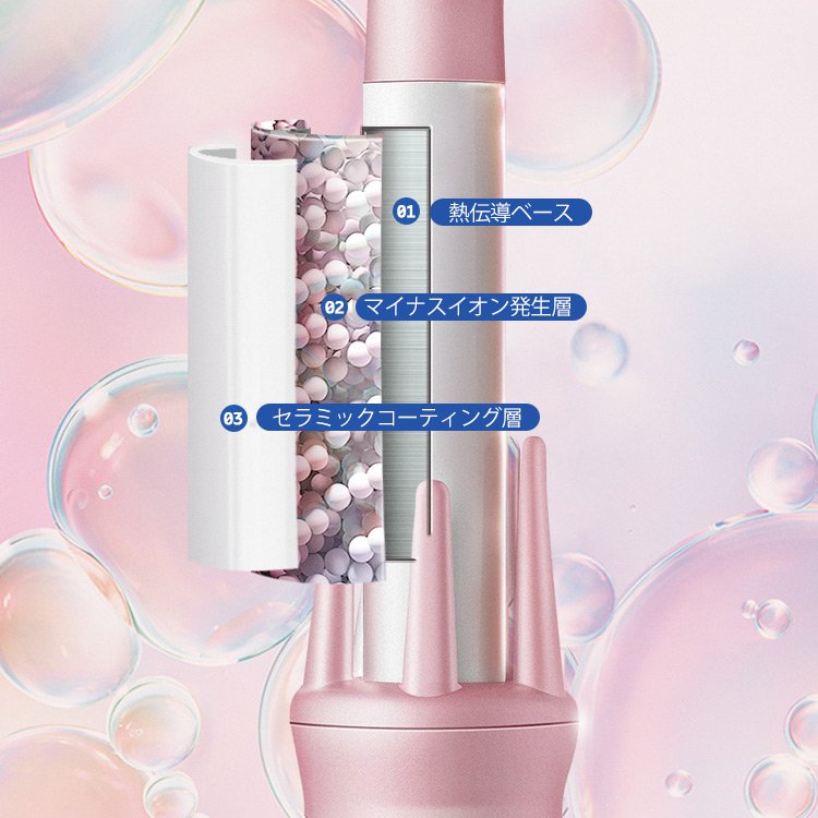 【カールアイロン】すぐに崩れずにしっかりスタイリングをキープし、 1日中保ってくれます。