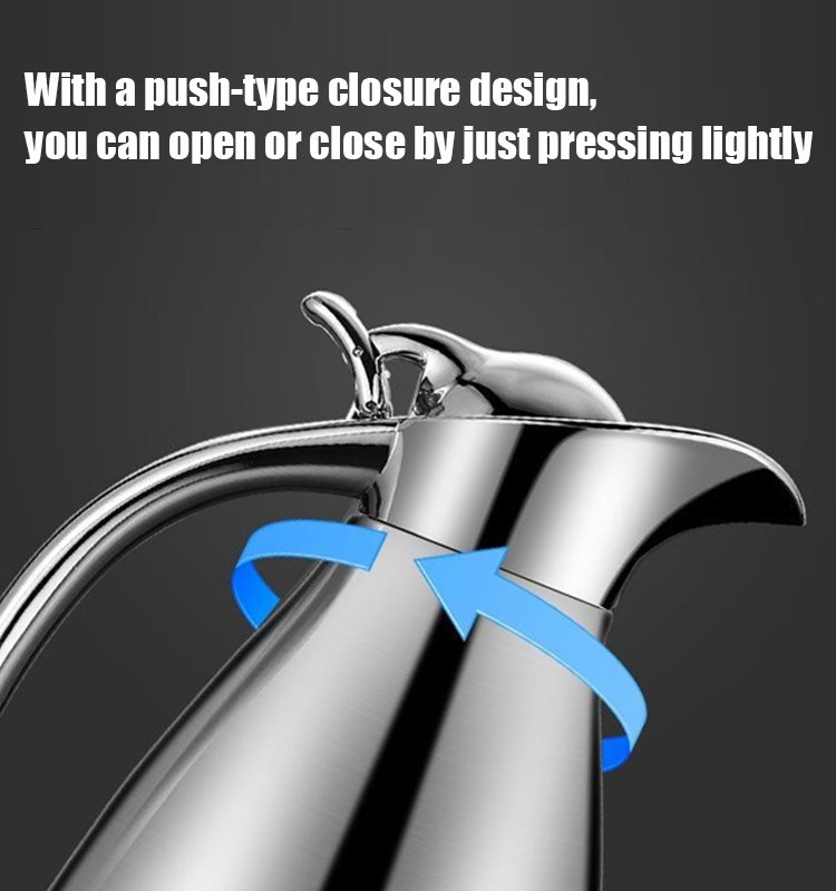 European Style 304 Stainless Steel Thermal Insulation Kettle