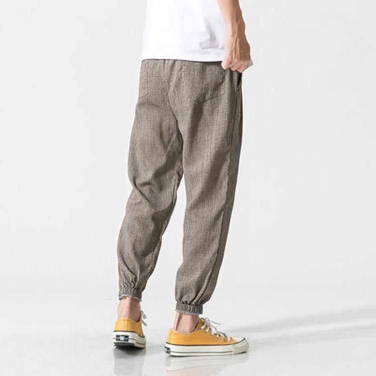 【綿麻サルエルパンツ】綿麻 薄く、軽く、穿く心地抜群