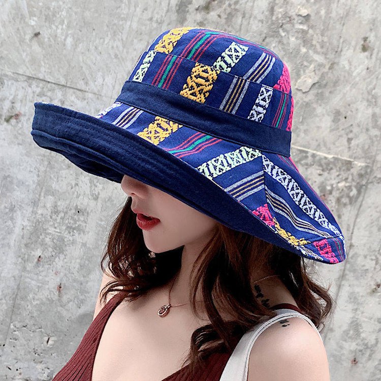 民族風大帽檐遮陽帽