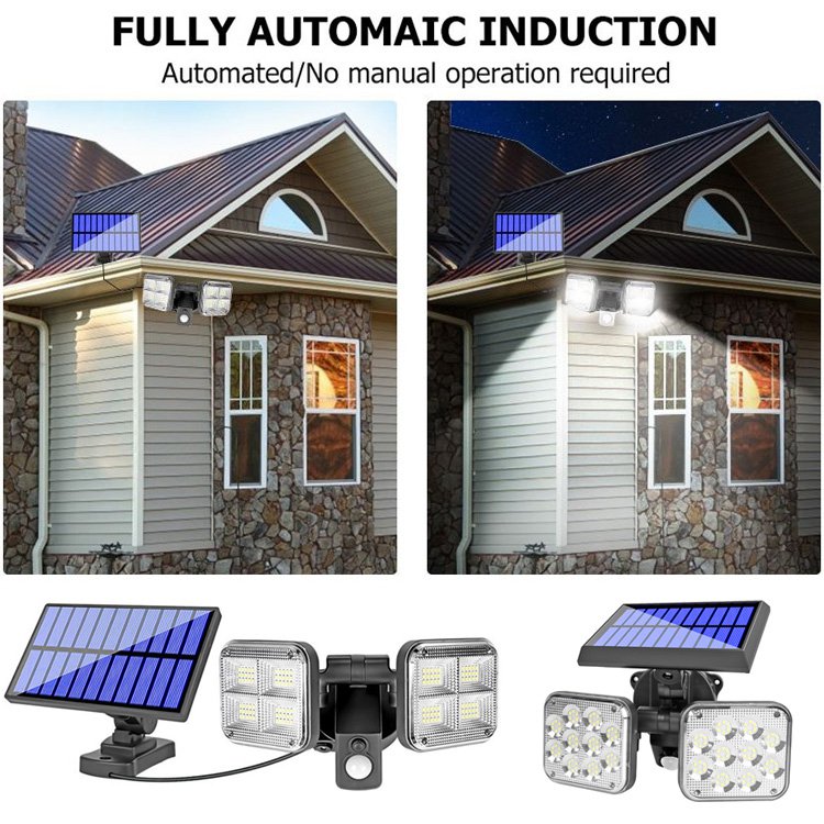Infrared Sensor Double Head Rotatable Solar Light