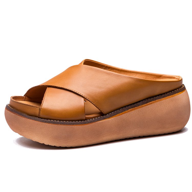 【レディースサンダル】ソール高さ:5cm・柔らか・滑り防止・レトロ　レディースサンダル　快適＆長持ち　通気透湿