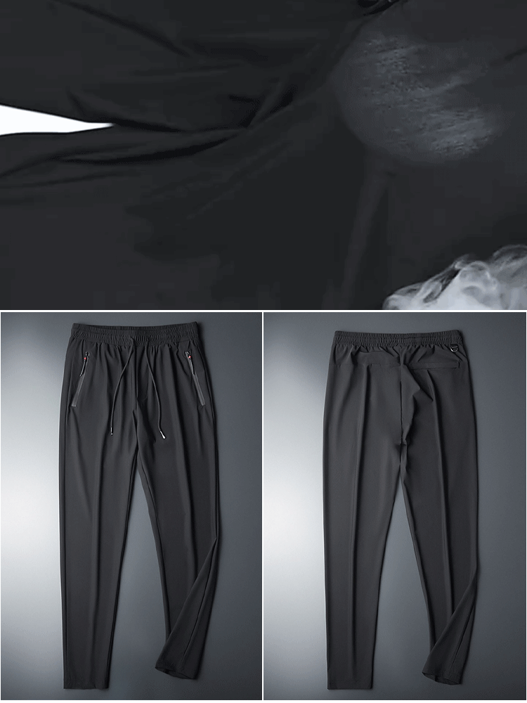 بنطلون كاجوال ورقيق من الحرير الجليد للرجال للصيف