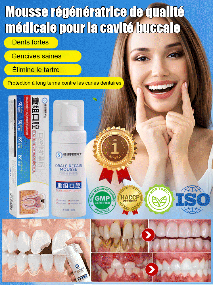 Mousse Réparatrice Buccale de Qualité Médicale