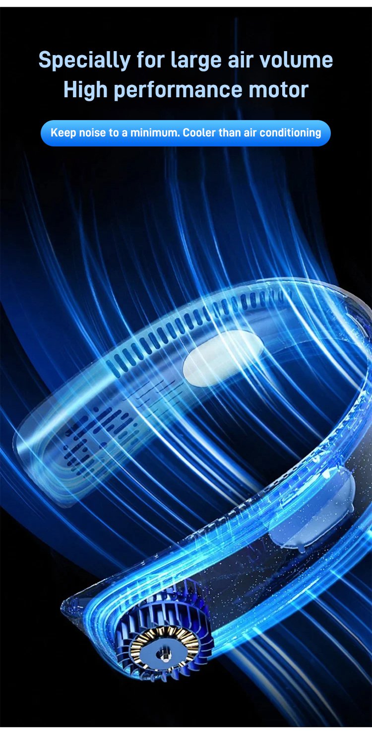 Fashionable neck fan for lazy people lifestyle