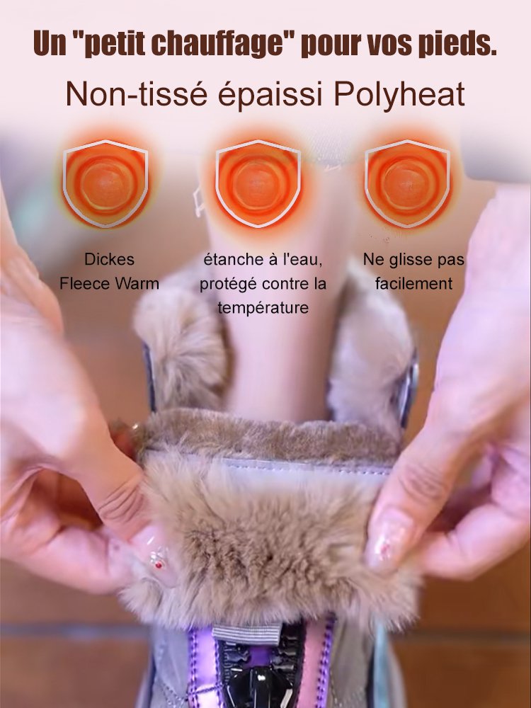 Chaussures en coton, chaudes et imperméables, rembourrées