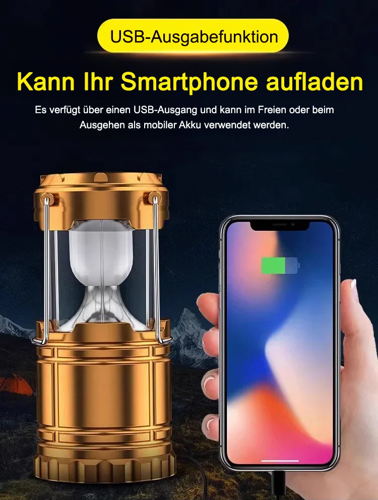 Wasserdichte multifunktionale Solarleuchte