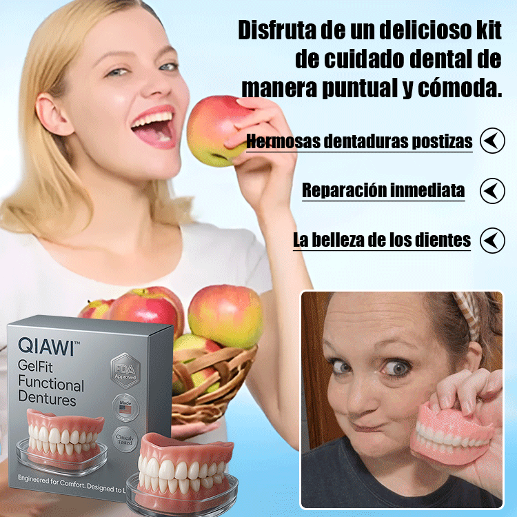 Conjunto de carillas cosméticas para dientes.