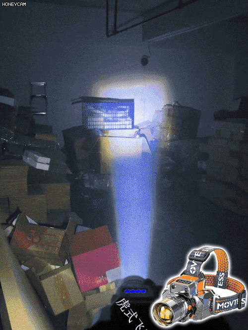 Fejre szerelhető érzékelős zoom zseblámpa