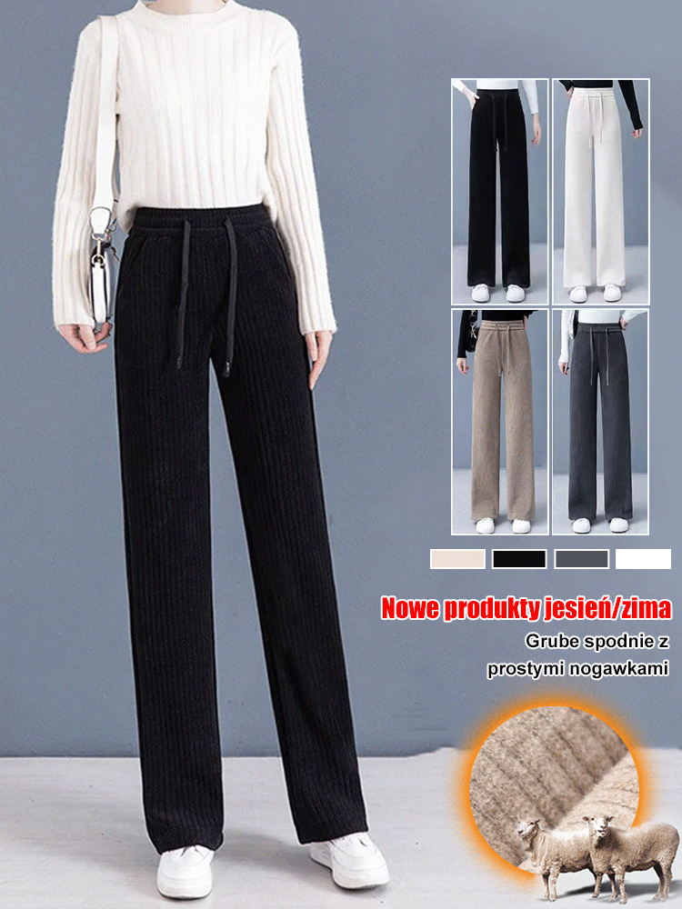 Spodnie z prostymi nogawkami