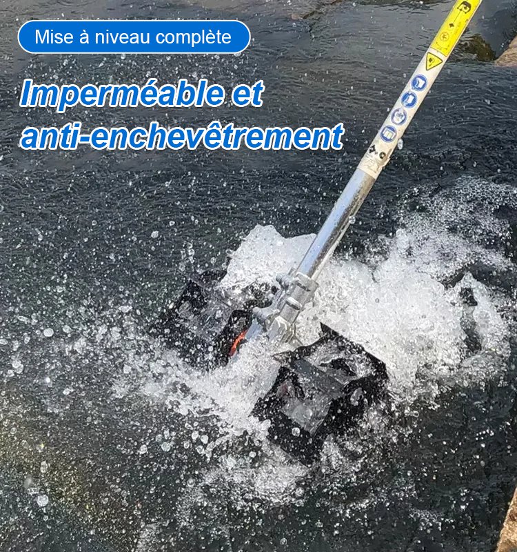 Désherbage et dégagement des roues des tondeuses à gazon