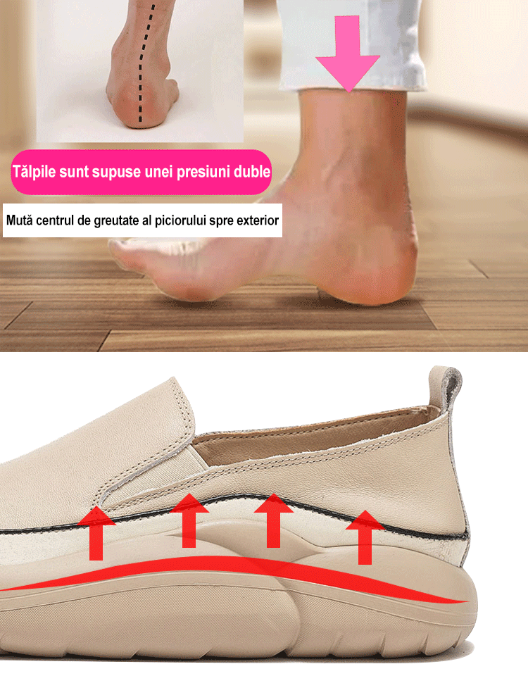 Pantofi LeFou din piele de vacă