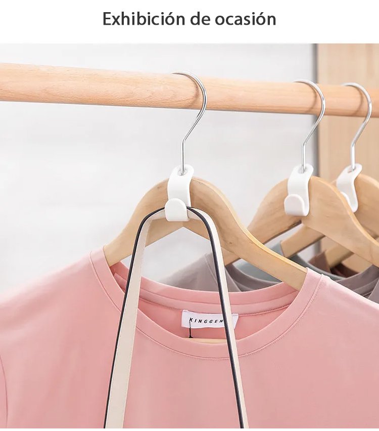 Perchas conectadas por gancho superpuesto