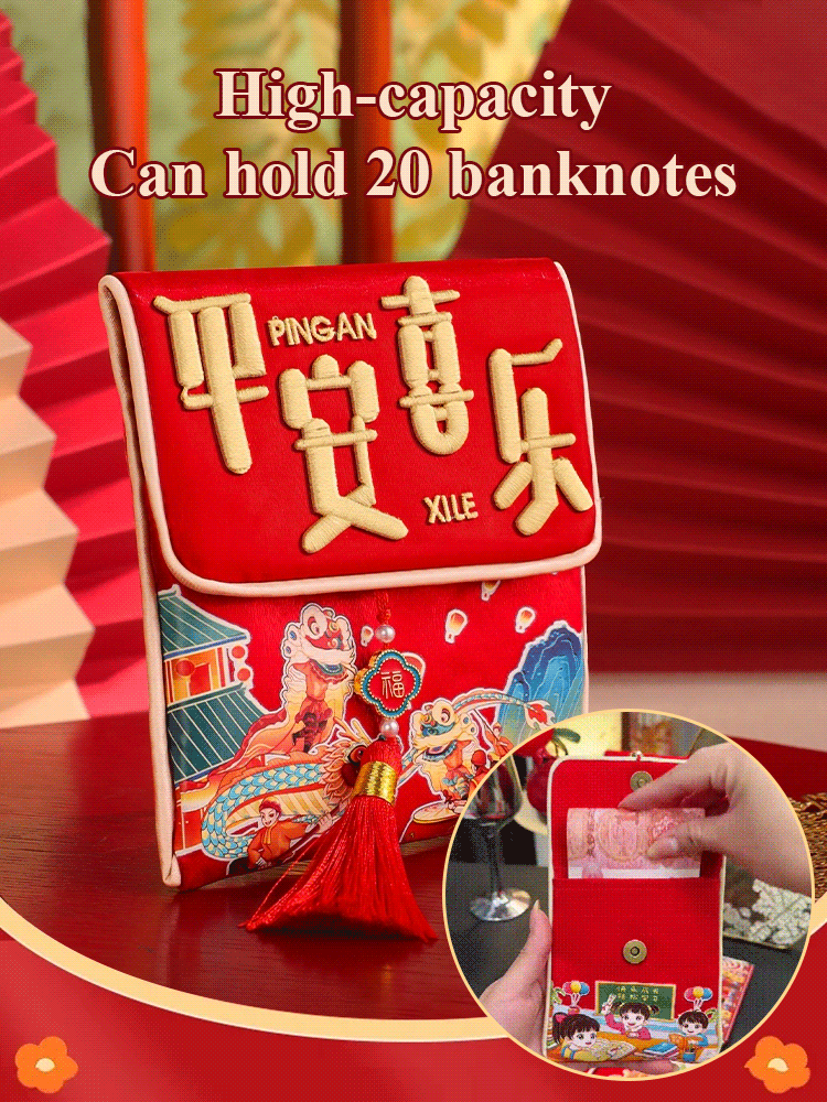 Tassel embroidery good luck red envelope