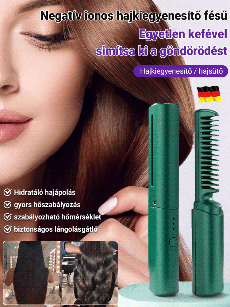 Negatív ionos hajkiegyenesítő, amely nem károsítja a hajat