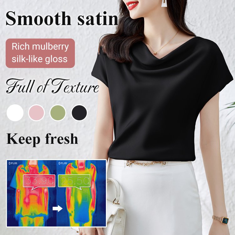 Women's fashionable French texture T-shirt