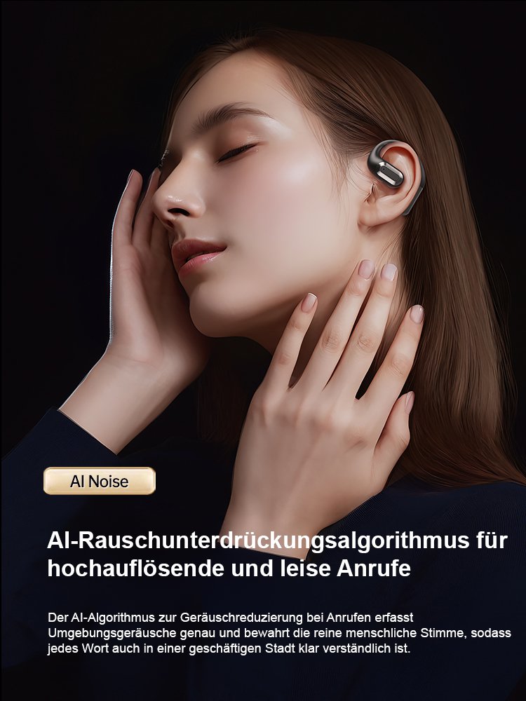 【Touchscreen-Farbdisplay】Knochenschall-Bluetooth-Kopfhörer mit Panoramaklangerlebnis
