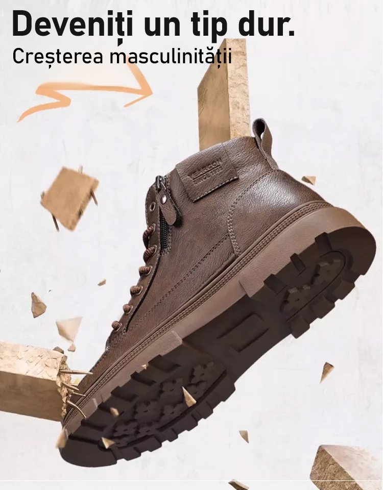 【Salopeta tip dur】 Cizme Martin cu fermoar înalt bărbat