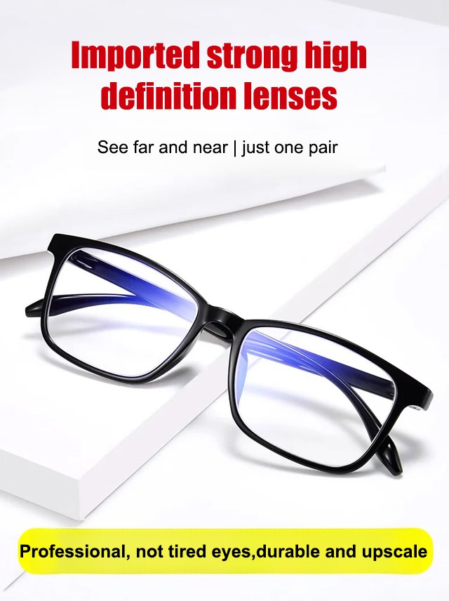 Screw-free HD reading glasses with box zoom