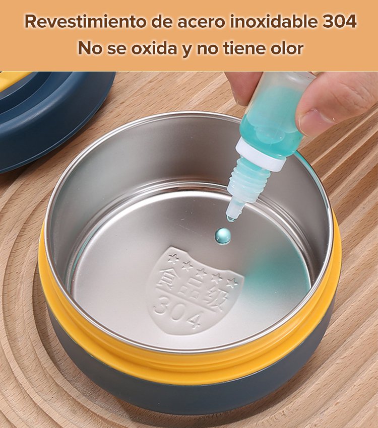 Caja de almuerzo de acero inoxidable aislada de múltiples capas 304