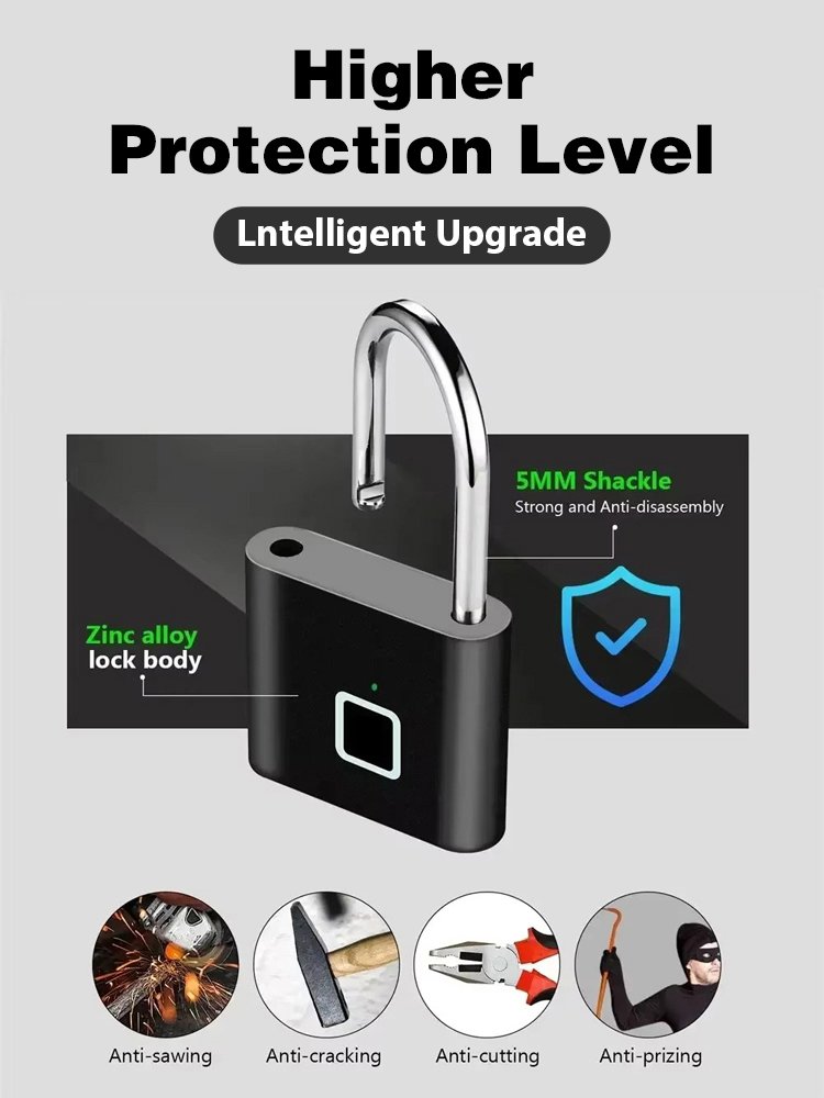 Outdoor waterproof smart fingerprint padlock