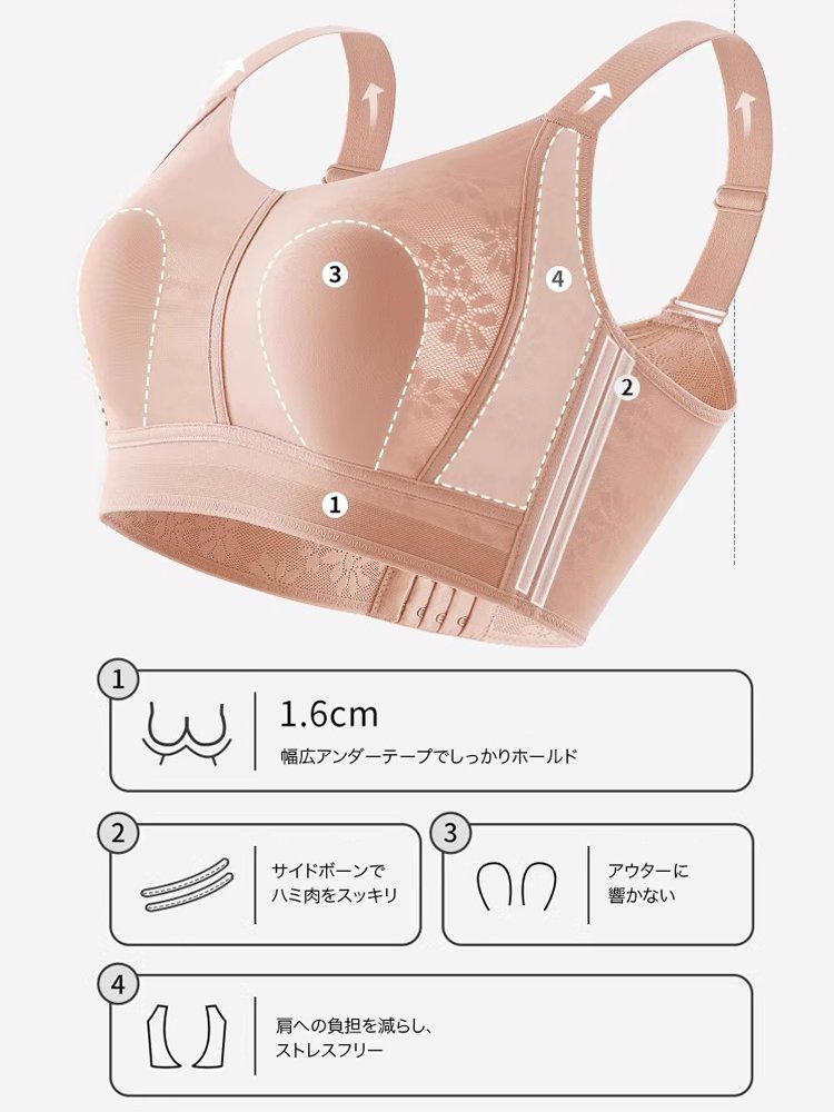 「女性の健康を守るためのバストを小さく見せるブラジャー」