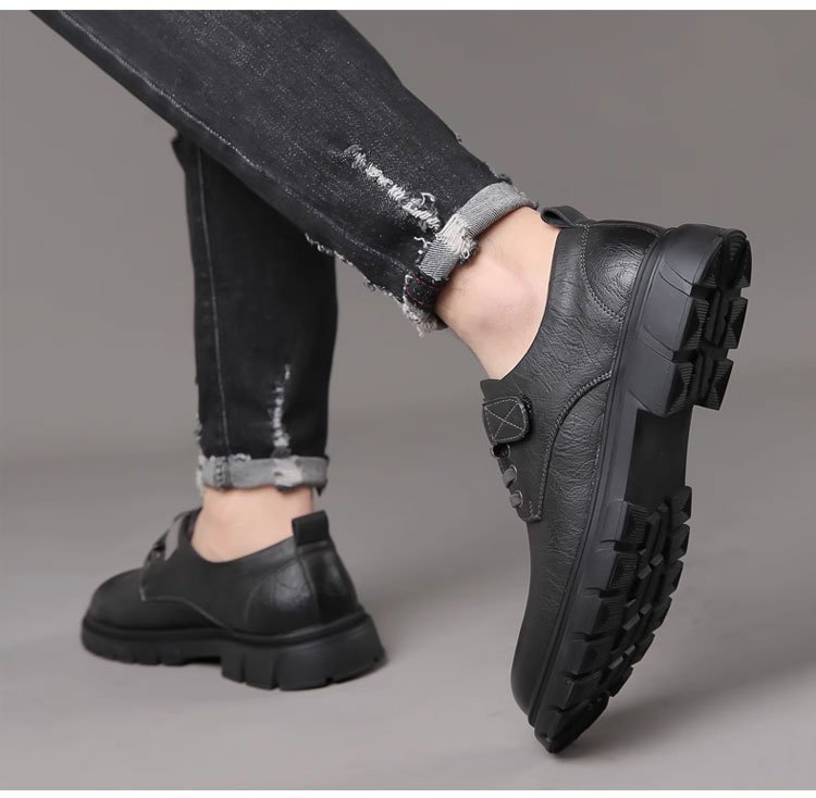 Vintage  polished big-toe work shoes for men