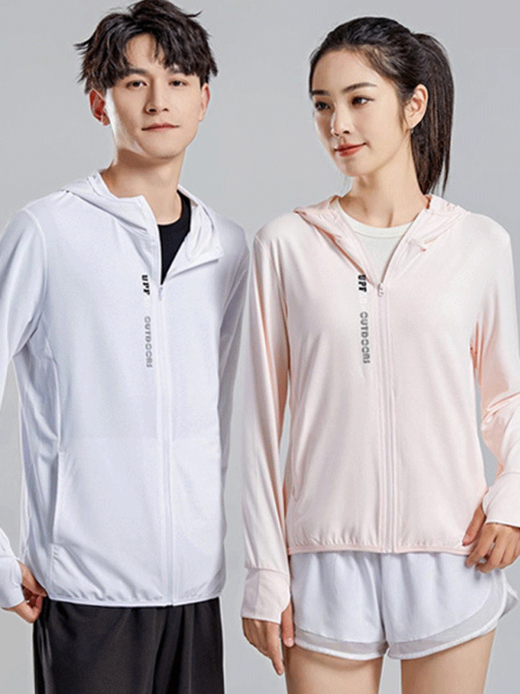 เสื้อกันแดดผ้าไหมเย็น UPF50+ ใส่ได้ทั้งผู้ชายและผู้หญิง